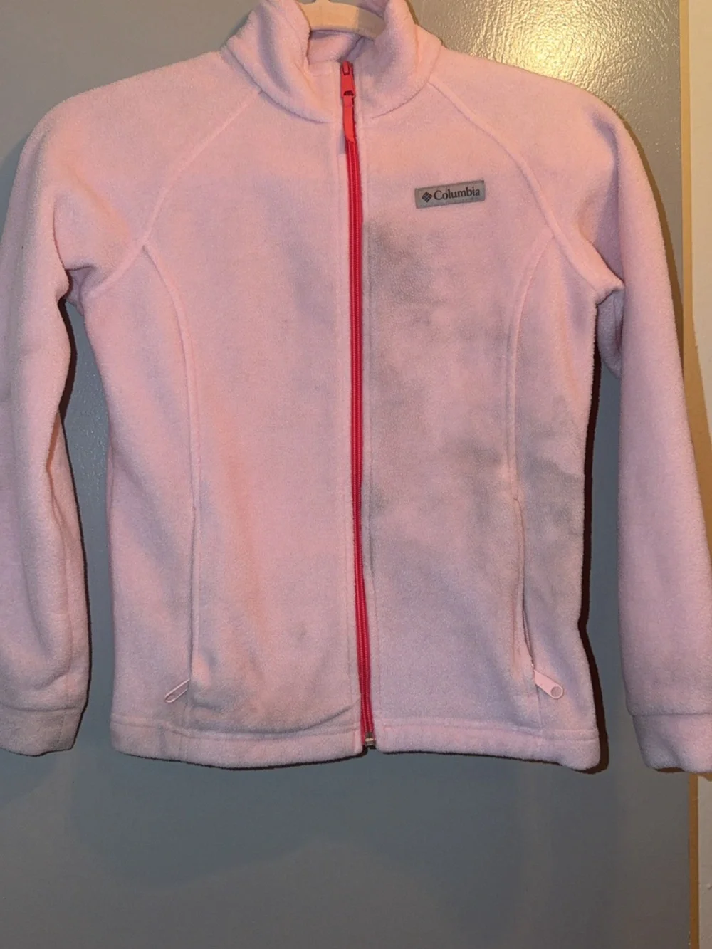 Columbia Pink Full-Zip Fleece Jacket